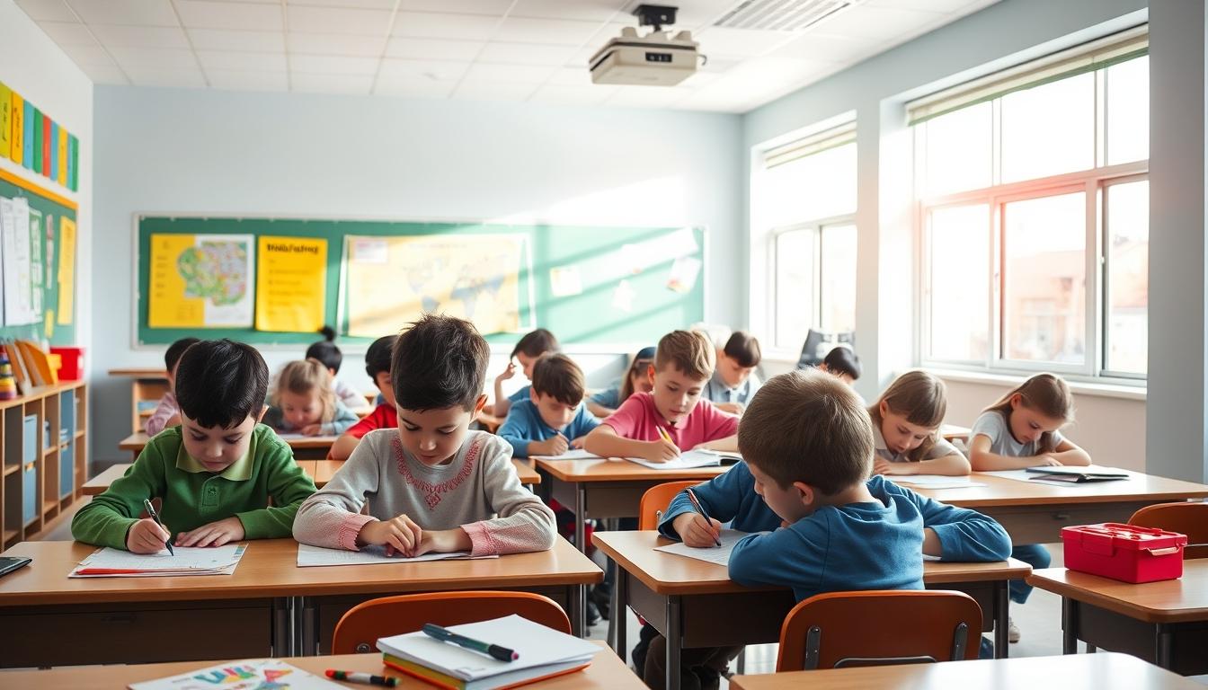 Students working in research laboratory
